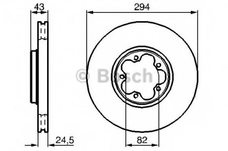 Диск гальмівний FORD Transit \'\'F \'\'00>> BOSCH 0986479B29
