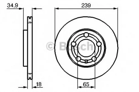 Диск тормозной BOSCH 0986479B62