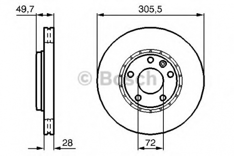 Тормозной диск BOSCH 0986479B69