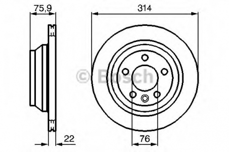 Тормозной диск BOSCH 0986479B72