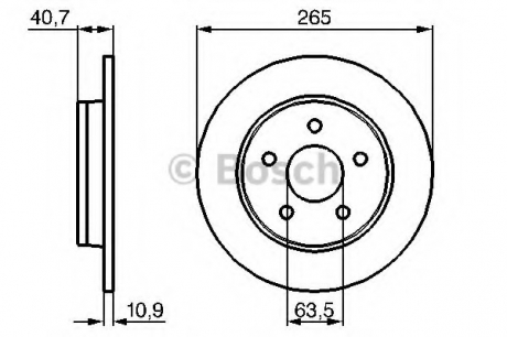 Тормозной диск BOSCH 0986479B80