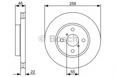Тормозной диск BOSCH 0986479C06