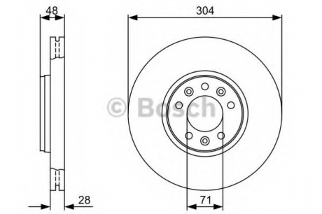 Тормозной диск BOSCH 0986479C53