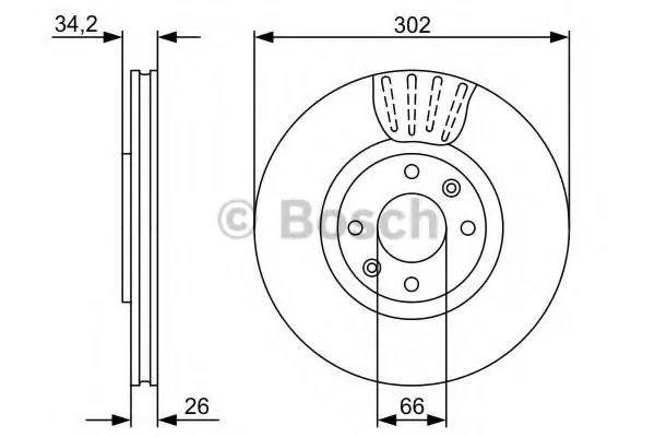 Диск тормозной BOSCH 0986479C72 (фото 1)