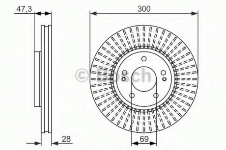 Тормозной диск BOSCH 0986479C51