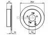 Диск тормозной задний лев/прав HYUNDAI HIGHWAY, IX35, SANTA FÉ I, TRAJET, TUCSON KIA SPORTAGE II, SPORTAGE III 2.0-2.7 09.99-12.16 BOSCH 0986479C61 (фото 1)