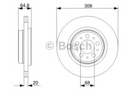 Тормозной диск BOSCH 0986479C78