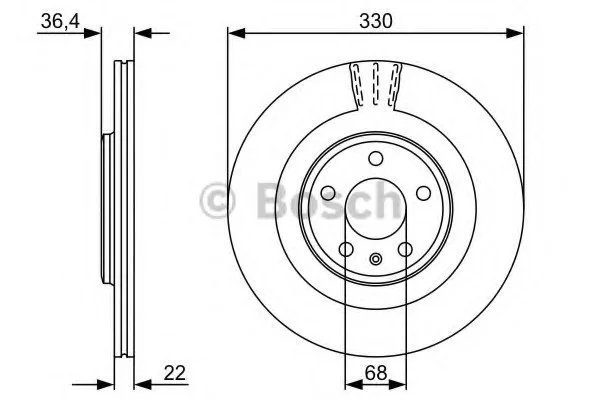 Тормозной диск BOSCH 0986479C86 (фото 1)