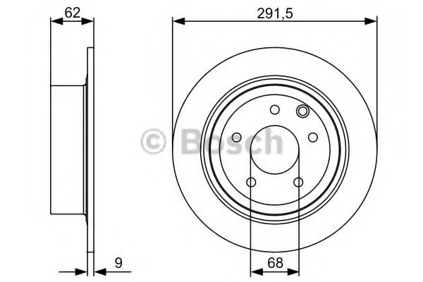 Диск тормозной BOSCH 0986479C60 (фото 1)