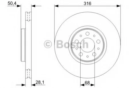 Гальмівний диск BOSCH 0986479C85