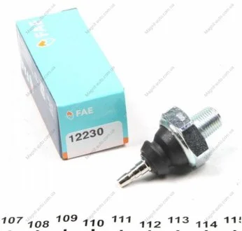 Датчик давления масла (0,3Бар, 1 pin, черный) HONDA ACCORD IV, ACCORD V, ACCORD VI, CIVIC IV, CIVIC V, CIVIC VI, CIVIC VII, CONCERTO, CR-V I, CR-V II, CRX III, HR-V, LEGEND II, LEGEND III 1.3-3.5 01.83- FAE 12230