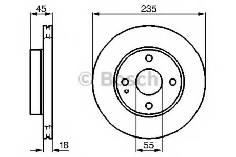 Диск тормозной MAZDA 121/121/Metro/323/MX-5 \'\'F BOSCH 0986478241
