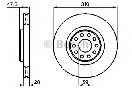Тормозной диск BOSCH 0986478669