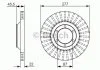 Диск тормозной передний лев/прав HYUNDAI GALLOPER I, GALLOPER II, SANTA FÉ I 2.0D-3.0 08.91-03.06 BOSCH 0986479702 (фото 1)