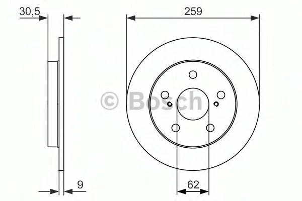 Тормозной диск BOSCH 0986479765 (фото 1)