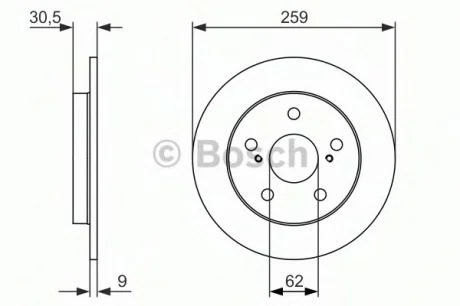 Гальмівний диск BOSCH 0986479765