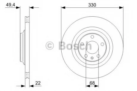Тормозной диск BOSCH 0986479C64