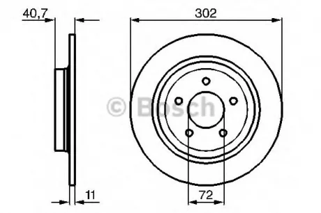 Диск тормозной задний лев/прав MAZDA 5 1.6D-2.3 02.05- BOSCH 0986479C69