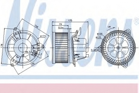 Вентилятор салона NISSENS 87122