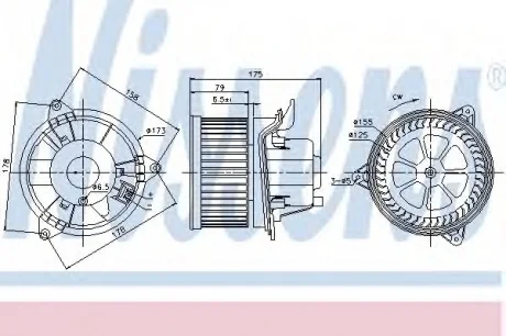 Вентилятор печки FORD FOCUS (1999) 2.0 ST170 NISSENS 87122