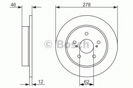 Тормозной диск BOSCH 0986479752 (фото 1)