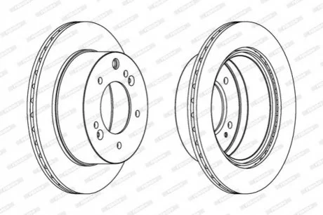 Диск тормозной FERODO DDF1543C1