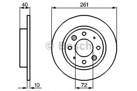 Диск тормозной BOSCH 0986479018