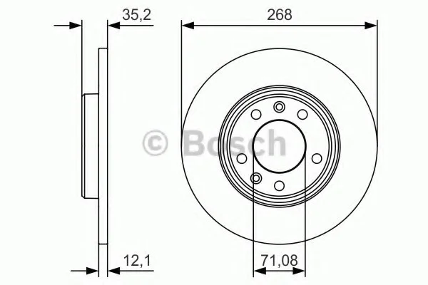 Диск гальмівний задній BOSCH 0986479C24 (фото 1)