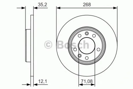 Диск гальмівний задній BOSCH 0986479C24