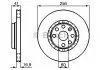 Диск тормозной передний лев/прав CHEVROLET CORSA OPEL ASTRA F, CORSA B, TIGRA, VECTRA A 1.4-1.8 09.88-07.02 BOSCH 0986478535 (фото 1)