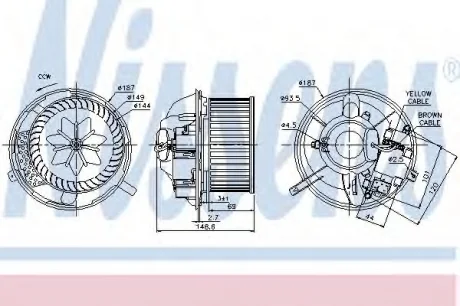 Вентилятор пічки SEAT ALTEA (2004) 2.0 TDI NISSENS 87072