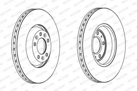 Диск тормозной FERODO DDF1274C1