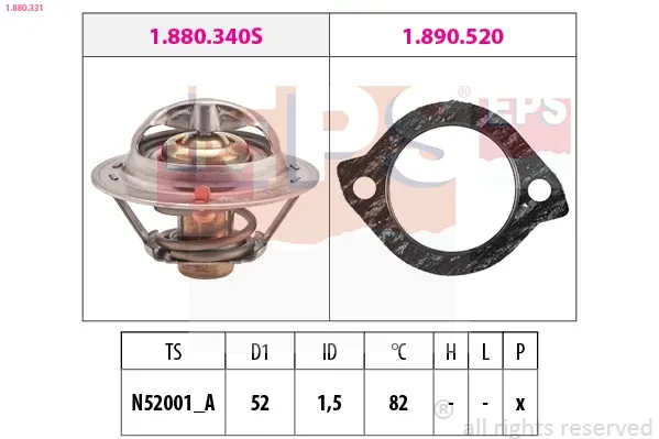 Termostat KIA MAZDA EPS 1880331 (фото 1)