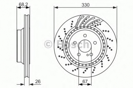 Тормозной диск BOSCH 0986479654