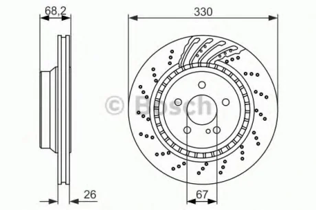 Диск тормозной BOSCH 0986479654