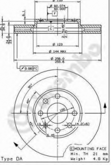 Тормозной диск BREMBO 09762811 (фото 1)