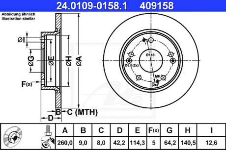 Тормозной диск ATE 24010901581 (фото 1)