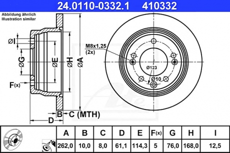 Тормозной диск ATE 24011003321 (фото 1)