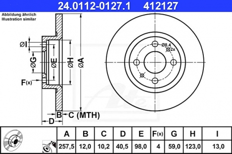 Тормозной диск ATE 24011201271 (фото 1)