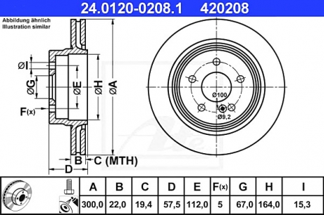 Тормозной диск ATE 24012002081