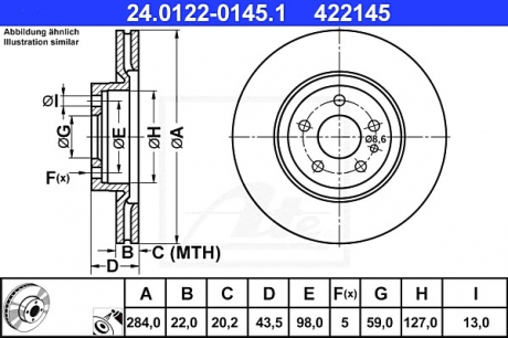 Тормозной диск ATE 24012201451 (фото 1)