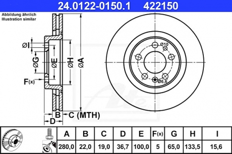 Тормозной диск ATE 24012201501