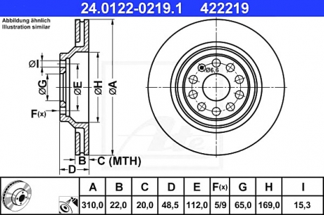 Тормозной диск ATE 24012202191