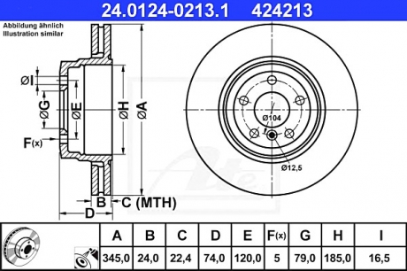 Тормозной диск ATE 24012402131 (фото 1)