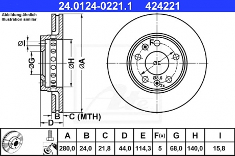 Тормозной диск ATE 24012402211 (фото 1)