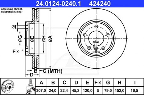 Тормозной диск ATE 24012402401 (фото 1)