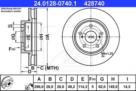 Тормозной диск ATE 24012807401 (фото 1)
