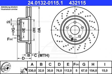 Тормозной диск ATE 24013201151 (фото 1)