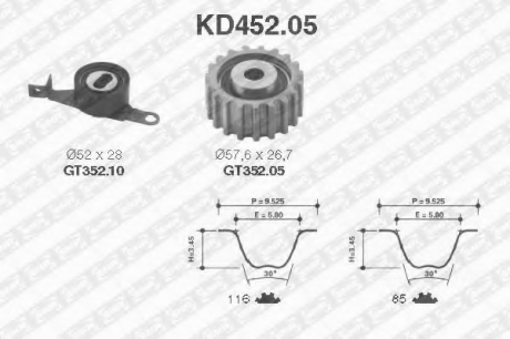 Комплект ремня ГРМ SNR SNR NTN KD45205