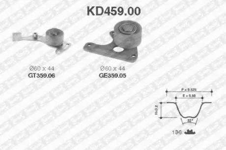 Комплект ремня ГРМ SNR SNR NTN KD45900